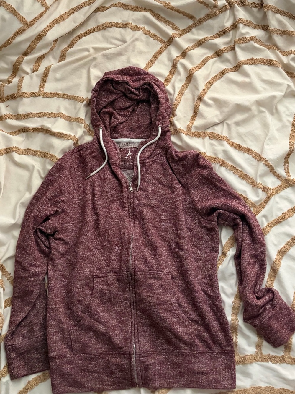 Atmosphere Maroon Hooded Zip Jacket